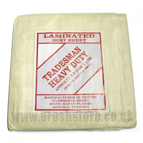 12 x 9’ Cotton Twill Laminated Dust Sheet