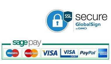 Secure Payment Methods via SagePay. SSL secured by GlobalSign